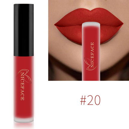 NICEFACE Matte Liquid Lipstick Waterproof Long Lasting Lip Gloss Tint Sexy Red Nude Purple Metallic Lipsticks Makeup Cosmetics niceface-matte-liquid-lipstick-waterproof-long-lasting-lip-gloss-tint-sexy-red-nude-purple-metallic-lipsticks-makeup-cosmetics