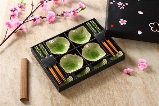 Exquisite 12-Piece Japanese Ceramic Dining Set for a Traditional Sushi Experience