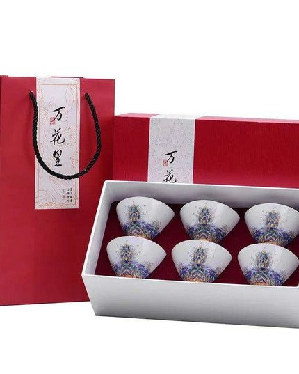 Exquisite Enamel and Silver Kungfu Tea Set - Heritage Elegance Collection