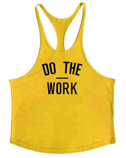 Men's Y-Back Sleeveless Muscle Tank - Performance Fitness Stringer Vest for Bodybuilding