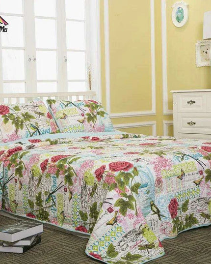 100% Cotton Queen Quilted Bedspread Set