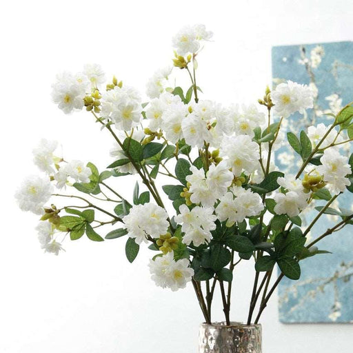 Cherry Blossom Silk Flower Branch - Premium Floral Decoration for Home & Events