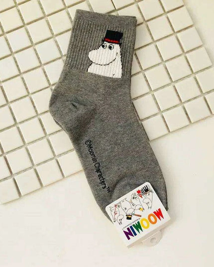 Moomin Chic Cotton Sock Slippers for Trendy Women