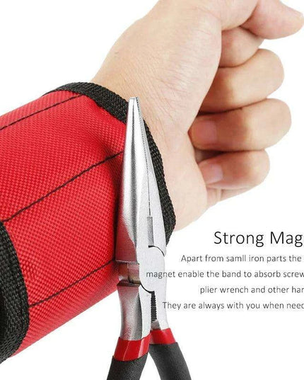 Magnetic Tool Organizer Set with Wristband and Storage Bag for DIY and Electrical Work