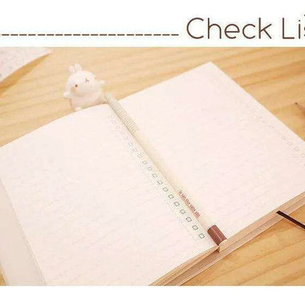 Charming Rabbit Faux Leather Notebook - A Creative Writing Delight
