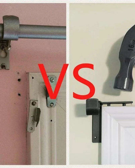 Easy Install Curtain Rod Bracket Kit - Set of 2 for Hassle-Free Hanging