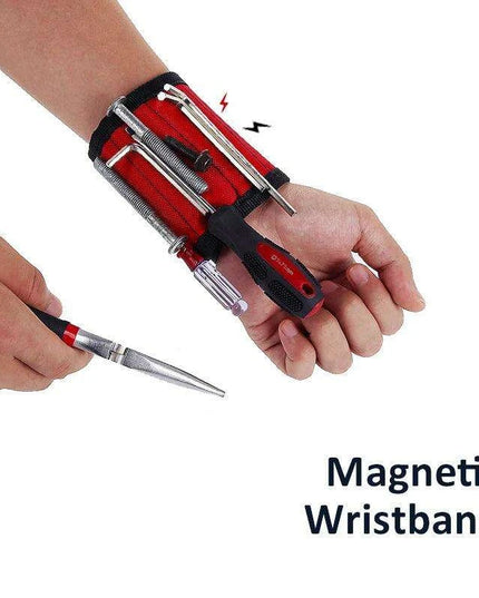 Magnetic Tool Organizer Set with Wristband and Storage Bag for DIY and Electrical Work