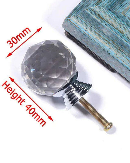 30mm Colorful Crystal Glass Drawer Pulls for Elegant Home Enhancement