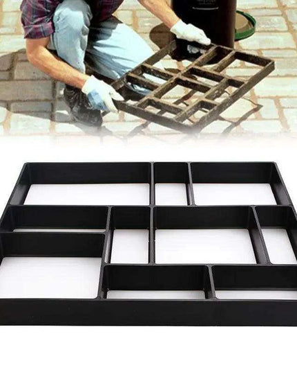 DIY Garden Pathway Mold for Paving Stones - Create Custom Walkways with Manually Crafted Concrete Slabs