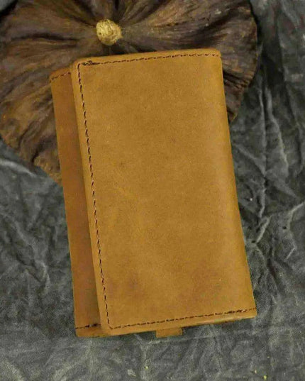 Elegant Leather Men's Multifunctional Wallet Set with Key Organizer and Remote Holder