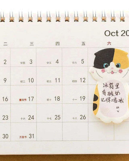 Cute Cat-Themed Sticky Memo Pad