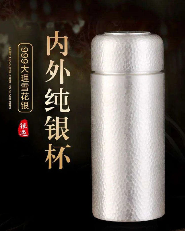 Elegant Handcrafted Sterling Silver Insulation Cup