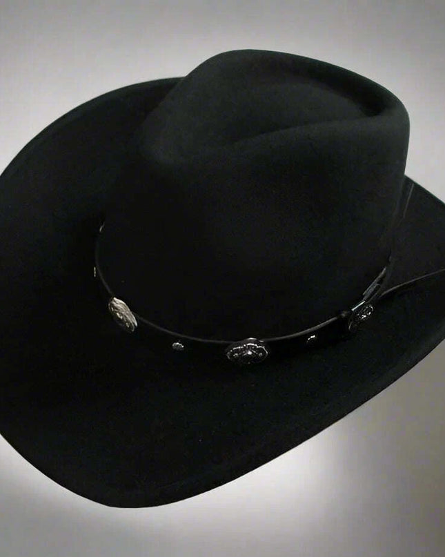 Men's Premium Waterproof Wool Cowboy Hat - Classic Wide Brim Equestrian Cap