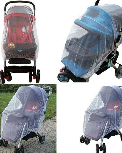 Infant Stroller Mosquito Net - Premium Bug Protection for Newborns, White