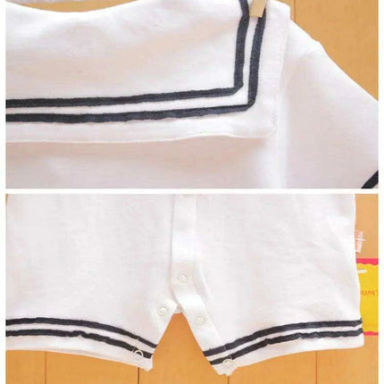 Charming Nautical-Themed Baby Jumpsuit for Infants and Toddlers - Stylish One-Piece Romper for Boys and Girls