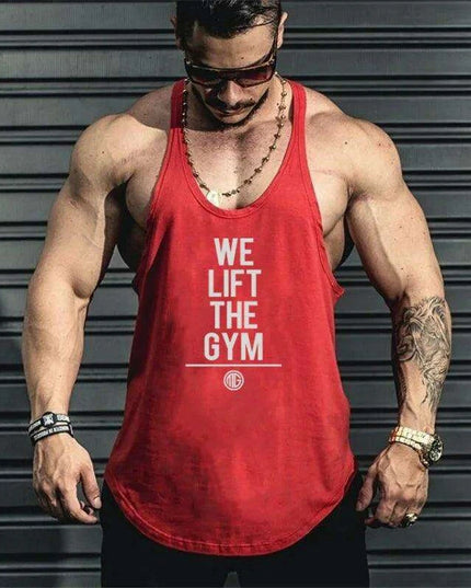 Men's Y-Back Sleeveless Muscle Tank - Performance Fitness Stringer Vest for Bodybuilding