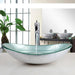 Luxury Oval Glass Bathroom Sink Set with Contemporary European Design