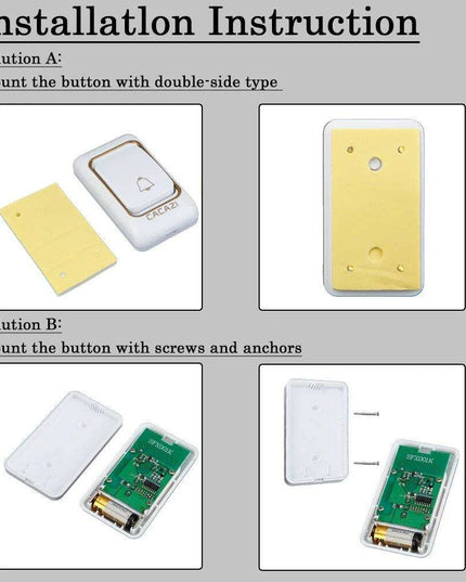 Waterproof Wireless Doorbell System with 200M Range, Customizable Volume, and 36 Melodies