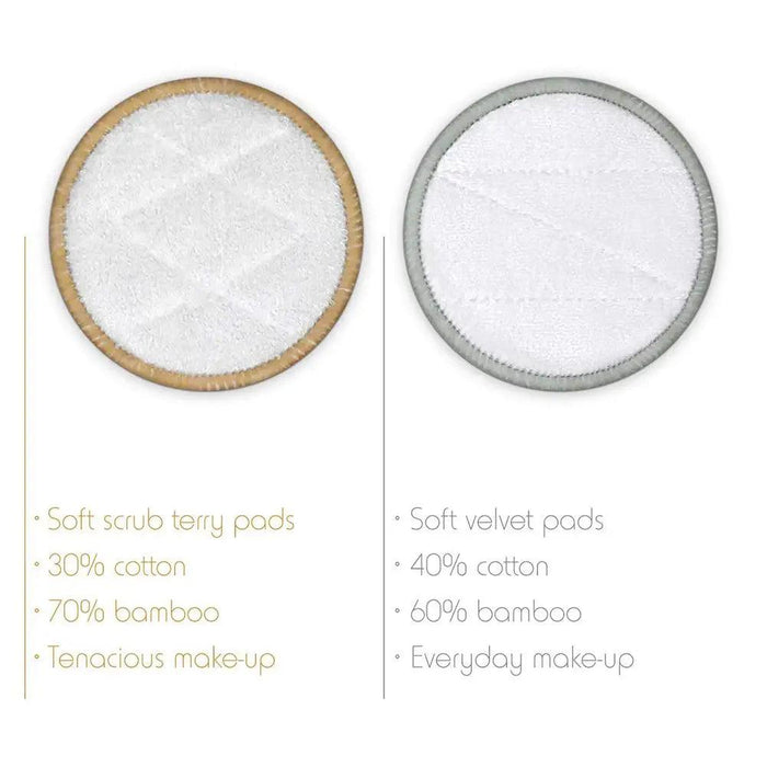Eco-Friendly Velvet & Bamboo Charcoal Makeup Remover Pads Set