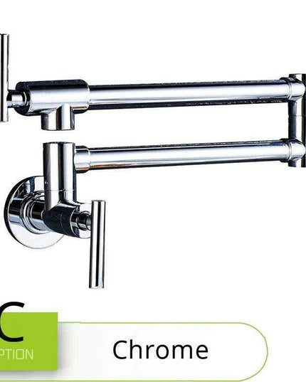 Brass Pot Filler Faucet with Flexible Swing Arm and Dual Joint Spout - Elevate Your Cooking Experience