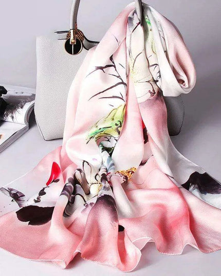 Elegant Hangzhou 100% Pure Silk Scarf - Timeless Luxury Wrap