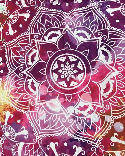 Bohemian Mandala Beach & Yoga Round Mat - Stylish Picnic Tapestry