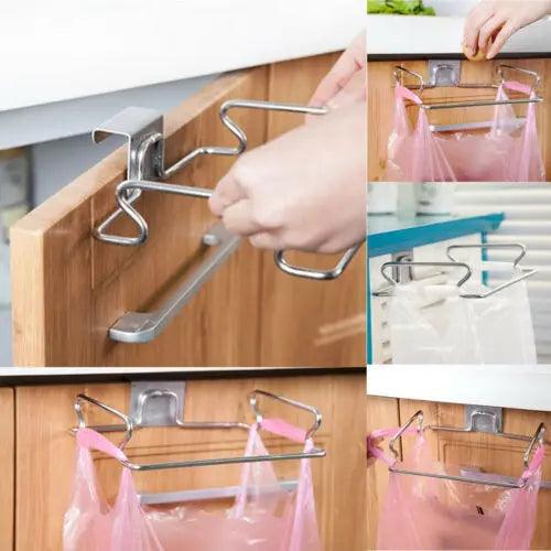 Hanging Trash Bag Holder for Kitchen Cabinet