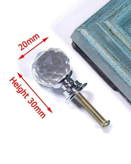 30mm Colorful Crystal Glass Drawer Pulls for Elegant Home Enhancement