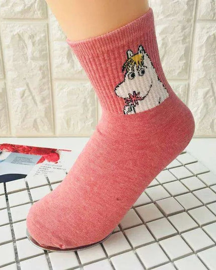 Moomin Chic Cotton Sock Slippers for Trendy Women