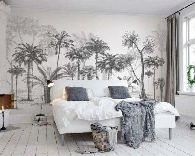 Tranquil Tropical Oasis 3D Wall Mural - Custom Sizes Available