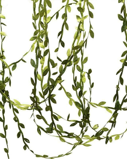 Lush Green Silk Leaf Garland - 10 Meters for Elegant Home Decor and Creative Crafts
