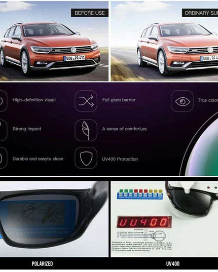 Classic Elegance Men's Polarized Sunglasses - Unmatched Clarity and Style