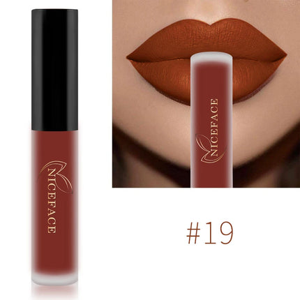 NICEFACE Matte Liquid Lipstick Waterproof Long Lasting Lip Gloss Tint Sexy Red Nude Purple Metallic Lipsticks Makeup Cosmetics niceface-matte-liquid-lipstick-waterproof-long-lasting-lip-gloss-tint-sexy-red-nude-purple-metallic-lipsticks-makeup-cosmetics