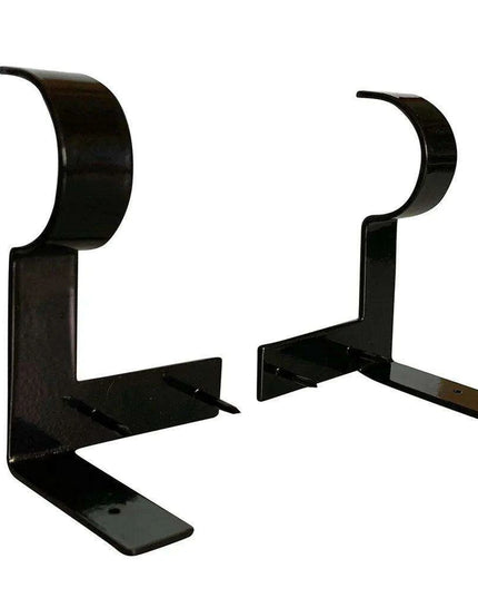 Easy Install Curtain Rod Bracket Kit - Set of 2 for Hassle-Free Hanging