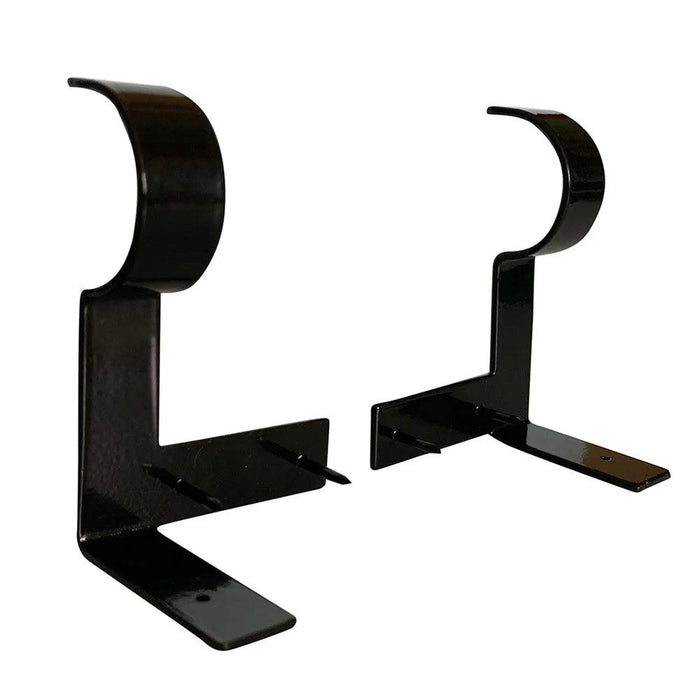Easy Install Curtain Rod Bracket Kit - Set of 2 for Hassle-Free Hanging
