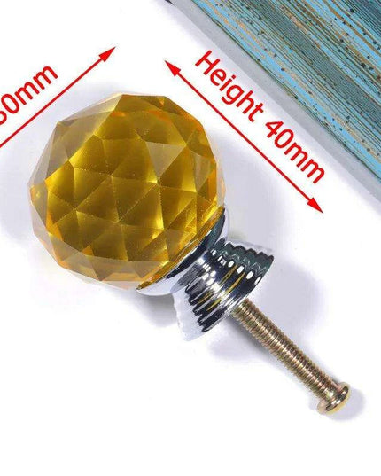 30mm Colorful Crystal Glass Drawer Pulls for Elegant Home Enhancement