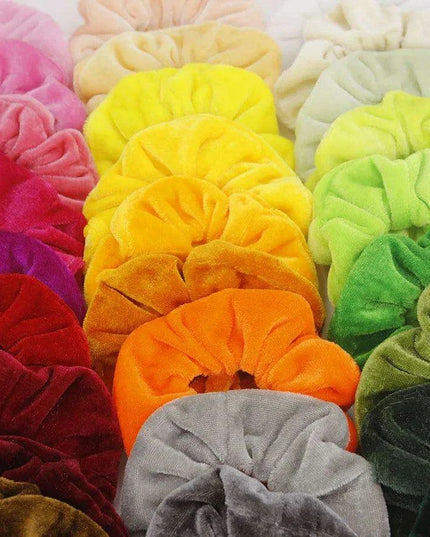 Vintage Velvet Luxe Hair Accessories - Set of 20/40 Elegant Scrunchies