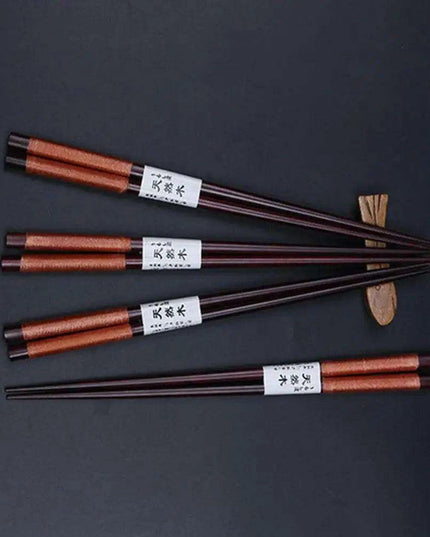 Sophisticated Bamboo Chopsticks Set with Stylish Rack for Elegant Dining Experience