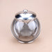 Glass and Stainless Steel Spherical Flower Tea Pot Set - 500ml Capacity