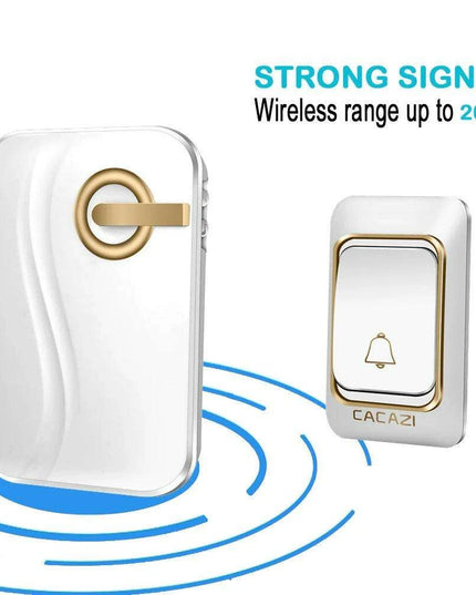 Waterproof Wireless Doorbell System with 200M Range, Customizable Volume, and 36 Melodies