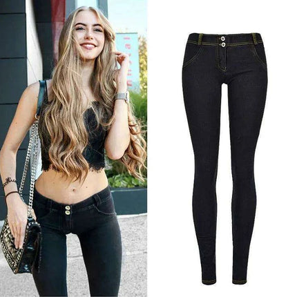 Urban Glam Black Sequin Plaid Skinny Jeans - Chic Street Style