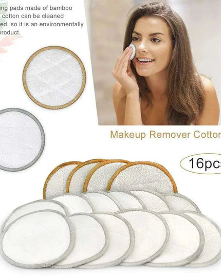 Eco-Friendly Velvet & Bamboo Charcoal Makeup Remover Pads Set