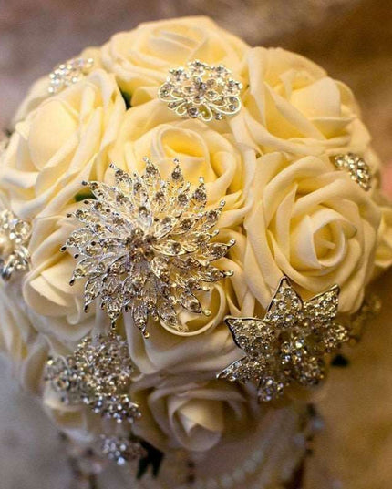 Elegant Faux Rose Bouquet Set - Choose from 10/20/30 Pieces