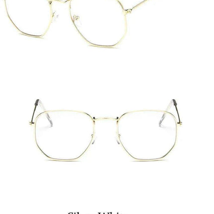Chic Hexagonal Sunglasses with UV Protection and Timeless Style