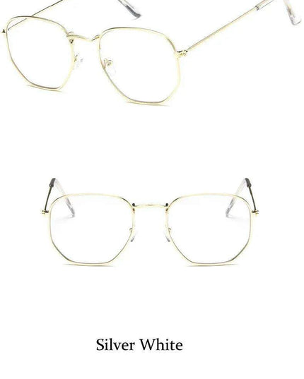 Chic Hexagonal Sunglasses with UV Protection and Timeless Style