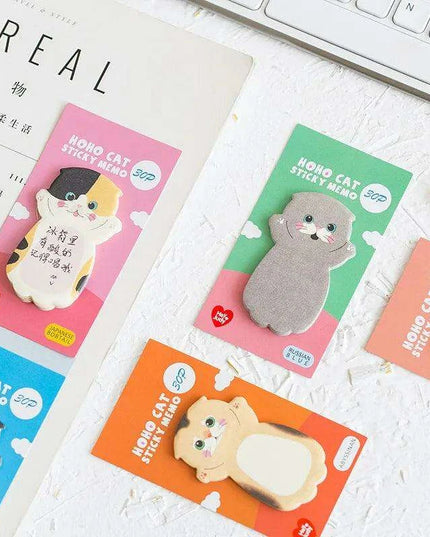 Cute Cat-Themed Sticky Memo Pad