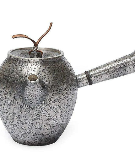 Luxurious Sterling Silver Tea Set with Artistic Cloisonne Accents and Advanced Filtration for an Elevated Tea Experience