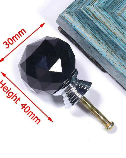 30mm Colorful Crystal Glass Drawer Pulls for Elegant Home Enhancement