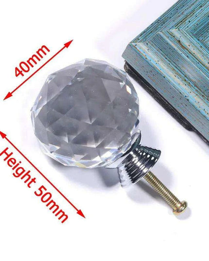 30mm Colorful Crystal Glass Drawer Pulls for Elegant Home Enhancement