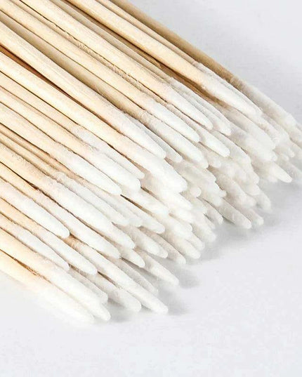 Premium Cotton Swabs with Wooden Handles - Essential Beauty Tool Collection